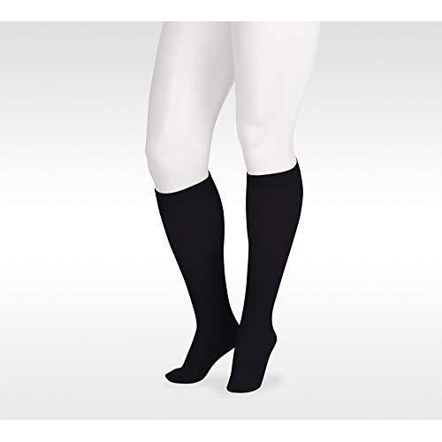 Juzo Soft Knee High With Silicone Dot Band Short Closed Toe 20-30mmHg, III, Black