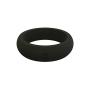 QALO Womens Black Classic Athletics Silicone Ring Size 04