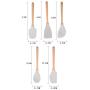 Cookware Set 5 Silicone Kitchen Sets Silicone Kitchen Wooden Handle Non-stick Cookware Sturdy Kitchen Tools, Kitchenware