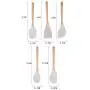 Cookware Set 5 Silicone Kitchen Sets Silicone Kitchen Wooden Handle Non-stick Cookware Sturdy Kitchen Tools, Kitchenware