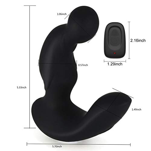 Wushuangyu Massager Plug Wireless Control 11 Speeds Massager for Man, Rechargeable Vibrating Massager (Black) - Vibrant Toy