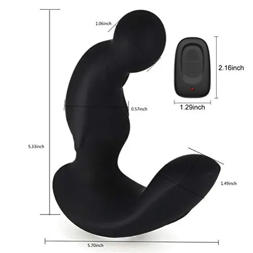 Wushuangyu Massager Plug Wireless Control 11 Speeds Massager for Man, Rechargeable Vibrating Massager (Black) - Vibrant Toy