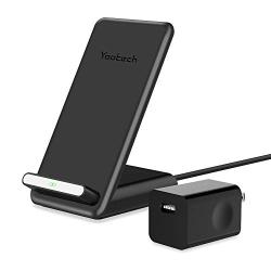 Yootech Fast Wireless Charger with Cooling Fan, Qi-Certified 10W Max Wireless Charging Stand with Quick Adapter,Compatible iPhone 11/11 Pro/11 Pro Max/XS MAX/XR/XS,Galaxy Note 10/Note 10 Plus/S10 Plus