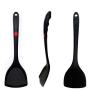 Kitchenware Utensils Premium Silicone Non-Stick and Heat Resistant Utensils for Cooking, Flipping and Pressing Black 3 packs