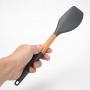 Non-Slip Cookware, Silicone Kitchenware Non-Slip Cookware with Beech Handle - Butter Scraper