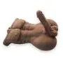 ULXYP Male Realistic Soft Silicone Female self-Timer Gift Mens Torso Doll Female Adult Toy (Brown)