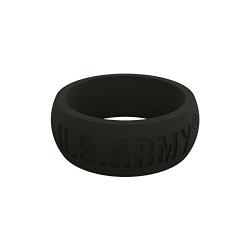 QALO Mens and Womens Functional Silicone Rings with Ring Storage Pouch, Tough Q2X Material, U.S. Army Military Collection