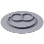 ezpz Mini Mat - One-Piece Silicone placemat + Plate (Gray)