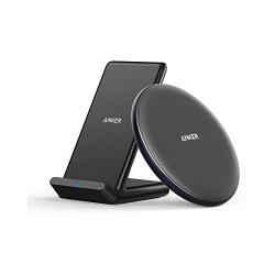 Anker Wireless Chargers Bundle, PowerWave Pad & Stand 10W, Compatible iPhone 11, 11 Pro, 11 Pro Max, XS Max, XR, XS, X, 8, 8 Plus, 10W for Galaxy S10 S9 S8, Note 10 Note 9 (AC Adapter Not Included)