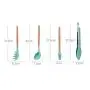 Silicone Kitchen Utensils, Silicone Utensil Set, Safe Food Grade Silicone with Premium Wood Handles, Non-Stick Heat Resistant Silicone Kitchenware, 11 PCS + 10 S Hooks,Gray