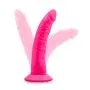 Blush Neo Elite 7.5 Inch Silicone Dual Density Dildo, Suction Cup Harness Compatible, Sex Toy for Women, Neon Pink