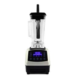 Touchscreen Digital Automatic Smart Timer 3Hp 2L Professional Smoothies Blender Mixer Juicer Food Fruit Processor,White,Eu Plug