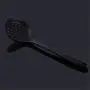 Eleusine 4 Piece Silicone Kitchenware Cooking Spoon Spatula Scoop Rice Spoon Set Kitchen Tool （Black）