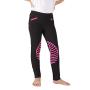 HR Farm Childs Knee Patch Silicone Grip Horse Riding Pull on Breeches with Zip Pocket Low Rise