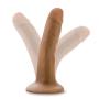 Blush 5.5 inch Satin Smooth Silicone Dildo Suction Strap On Base