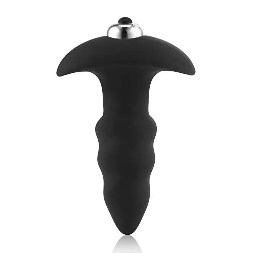 ROWAWA Vibrating Butt Plug Prostate Massager Silicone Anal Plug Sex Toy for Beginner with Removable Bullet Vibrator