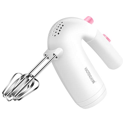 BINZHI Egg Beater Electric Household Mini Small Automatic Eggbeater Handheld Cream Hair Baking Tool - White Kitchen gadget