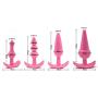 MXJYB Four Sets of Luxury Silicone Plug Training Device Entertainment Toys Beads for Beginners, Purple MXJYB (Color : Pink)