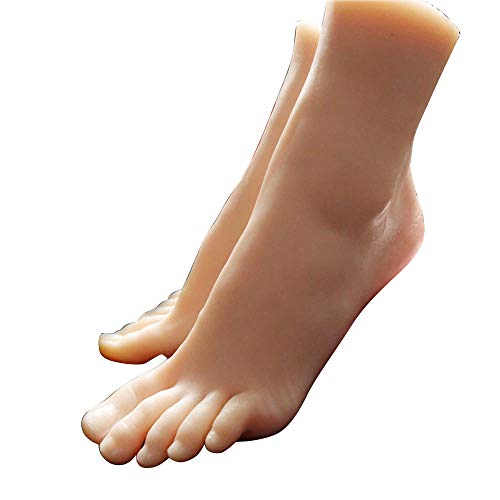 1 Pair Lifesize Silicone Female Mannequin Foot Display Jewerly Sandal Shoe Sock Display Art Sketch