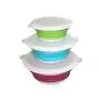 Silicone Collapsible Travel Bowls, Space Saving Food Storage Container for Camping Food Water Feeding
