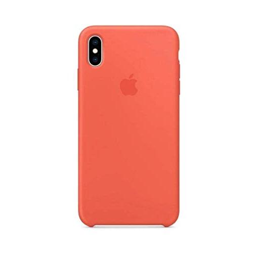 Anti-Drop iPhone XR(6.1Inch) Liquid Silicone Gel Case, TOSHIELD Soft Microfiber Cloth Lining Cushion for iPhone XR- Retail Package (Nectarine)