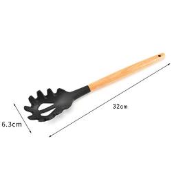 SKYyao Kitchen utensil set Silicon Bakelite handle kitchenware 9-piece set non-stick spatula spoon tool Set silicone + wood