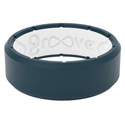 Groove Life - Silicone Ring for Men and for Women Wedding or Engagement Rubber Band with, Breathable Grooves, Comfort Fit, and Durability - Edge Original