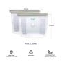 Reusable Silicone Food Storage Bags, 2 Pack Ziplock Leak Proof Food Preservation Bags for Sandwich, Snack, Freezer Airtight Seal, Eco-Friendly - BangChef