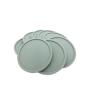 Grey Silicone Coasters- Set of 8, Round, Stackable