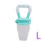 Binory Baby Fruit Feeder Pacifier Fresh Food Feeder for Infants Toddlers Nipple Teething Toy,Reusable Safety Silicone Pouches Teether Vegetable Fruit Chewable Soother Kids Gift(Light Blue L)