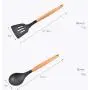 JunbosiKitchenware Silicone Kitchenware 11 Piece Set Nonstick Kitchenware Silicone Cooking Spoon Shovel Set,Gray