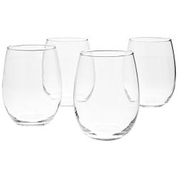 AmazonBasics Stemless Wine Glasses, 15-Ounce, Set of 4