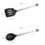 JYHYGS Kitchenware Set, Stainless Steel Silicone, Non-Stick Cooking Frying Pan Shovel Soup Colander Face Fishing Kitchen Gadgets, Set of 9
