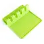 TOPmountain Silicone Spoon Holder Tableware Storage Mat Actual Multicolor Silica Gel Restaurant Kitchenware