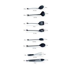 Silicone Shovel Spoon Set Nonstick Cookware Kitchenware Cooking Shovel Pan Frying Pan Spatula 8 Piece Set
