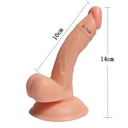 Feijibei 5.5 Inch Realistic PVC Adult Toy with Strong Suction Cup (Color : Flesh)