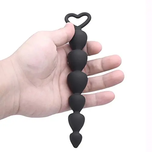 Heart-Shaped Silicone Trainer Kit-B?tt Plugs Beads Massage Toys Back