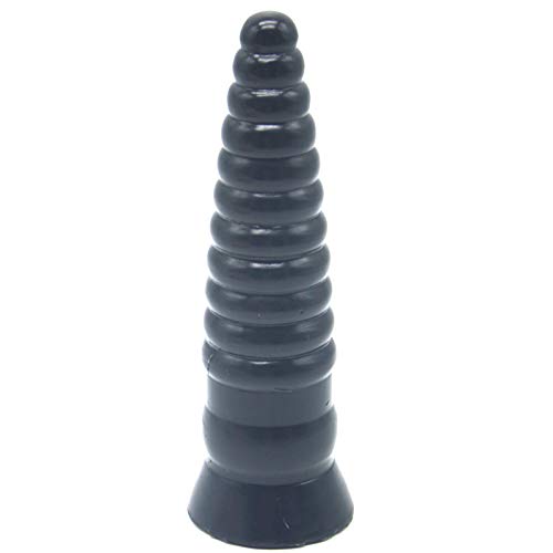 Ultra-Soft Massage Sticks Classic D?ld?, Silicone Sex Toy Cock Dong with Suction Cup, Massage Wand D?ld? Flexible for Anal Games-Black 23cm(9&quot)
