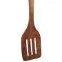 LJSLYJ Teak Wood Turner Long Handle Leakage Shovel Kitchen Turner Non Stick Cookware Paintless Wooden Spatula Kitchenware