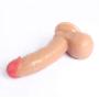 7.09 Inch Real Massager Toys with Strong Suction Cup D?`ld.?s Silicone Material