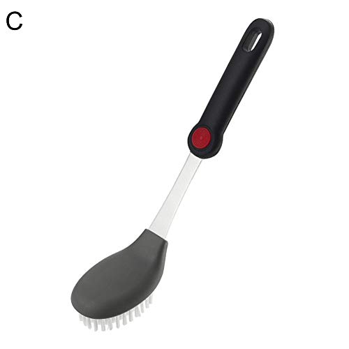 Yvetti Kitchen Utensil Set Durable Non-Stick Silicone High Temperature Resistant Shovel Spoon Brush Kitchenware Cooking Tools Best Kitchen Gadgets for Gift Black C