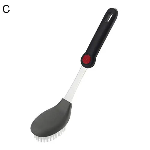 Yvetti Kitchen Utensil Set Durable Non-Stick Silicone High Temperature Resistant Shovel Spoon Brush Kitchenware Cooking Tools Best Kitchen Gadgets for Gift Black C