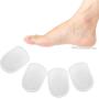 Silicone Gel Heel Cups - Shoe Inserts for Plantar Fasciitis, Sore Heel Pain, Bone Spur & Achilles Pain - Pad and Shock Absorbing Support for Women (2 Pairs/4Pcs)