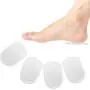 Silicone Gel Heel Cups - Shoe Inserts for Plantar Fasciitis, Sore Heel Pain, Bone Spur & Achilles Pain - Pad and Shock Absorbing Support for Women (2 Pairs/4Pcs)