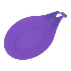 Mmrm Heat Resistant Silicone Spoon Shaped Scoop Pad Placemat Coaster Spatula Holder Purple