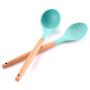 Silicone Kitchen Utensils, Silicone Utensil Set, Safe Food Grade Silicone with Premium Wood Handles, Non-Stick Heat Resistant Silicone Kitchenware, 11 PCS + 10 S Hooks,Gray