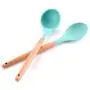 Silicone Kitchen Utensils, Silicone Utensil Set, Safe Food Grade Silicone with Premium Wood Handles, Non-Stick Heat Resistant Silicone Kitchenware, 11 PCS + 10 S Hooks,Gray