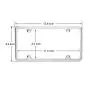 License Plate Frames, Indeebuy 2 Pcs 4 Holes Slim Stainless Steel Polish Mirror License Plate Frame and Chrome Screw Caps