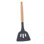 Dolland Silicone Cooking Utensils Kitchen Utensil Wooden Handle Kitchenware Spoon,Black Shovel