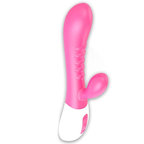 O-GAME Waterproof Rabbit G-S Vibrantor C-t Rechargable Stimulation Silicone Toy with 10 Vibraration Modes Quiet Dual Motor for Women Couples